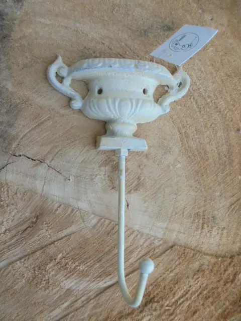 GIETIJZEREN KAPSTOKHAAK CREME AMFOOR NIEUW