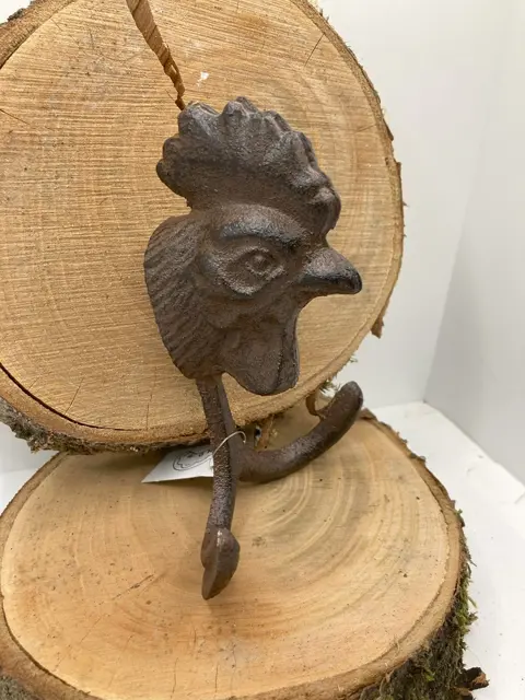 GIETIJZEREN KAPSTOKHAAK GROOT DUBBEL HAAN NIEUW