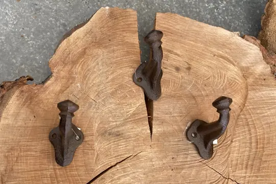 GIETIJZEREN KAPSTOKHAAK ENKEL KNOP Nieuw