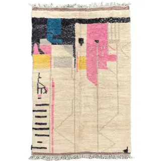 Abstract Berber Beni Ouarain Wool Rug - Tapijt - 290 cm -